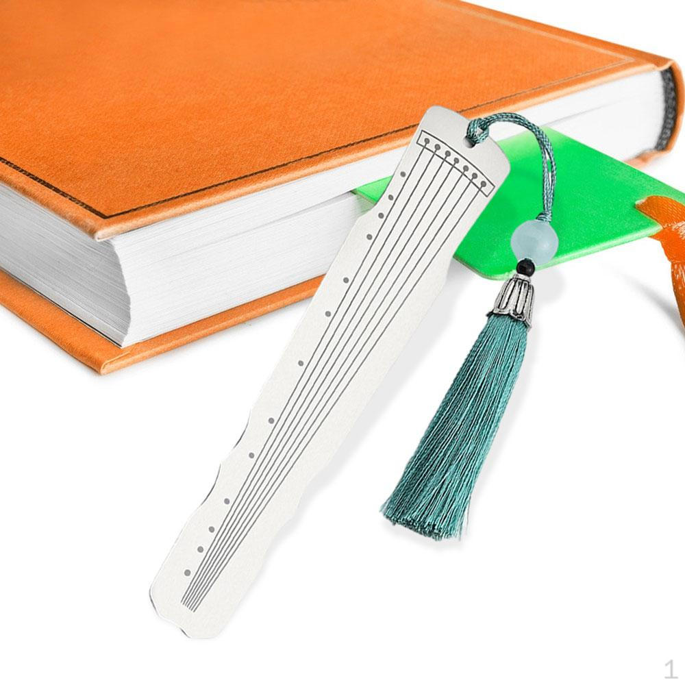 

Китайская закладка, музыкальный инструмент, металлические портативные маркеры для книг для чтения, подарок на день рождения Guqin 12.7cmx2.4cm