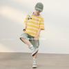 LUSON Boys' Striped Short Sleeve T-Shirt