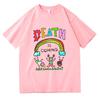 Camiseta Morte Está Chegando Roupas Divertidas para Mulheres Harajuku Vintage Camisetas Gráficas Roupas Clássicas para Mulheres Camisetas Harajuku