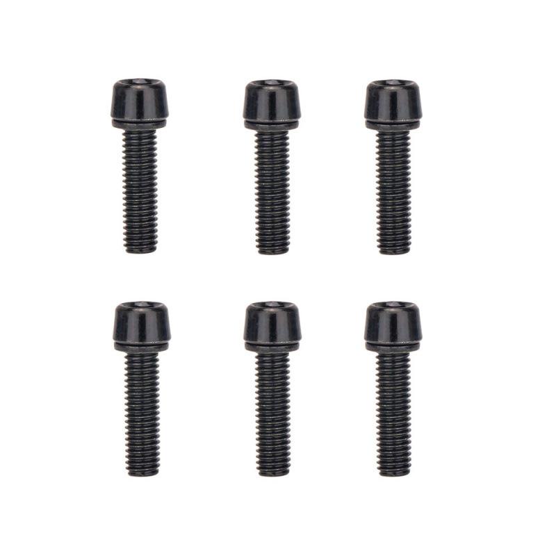 6Pcs M5X18Mm Mountain Bike Stem Bolts Titanium Plated Allen Hex Head Bike Stem Screws With Washers Handlebar Bolt Plating