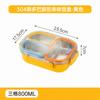 Stainless Steel Leakproof Lunch Box With 3 Compartment Design Students Office Workers BPA-Free PP Lid Non-Microwaveable