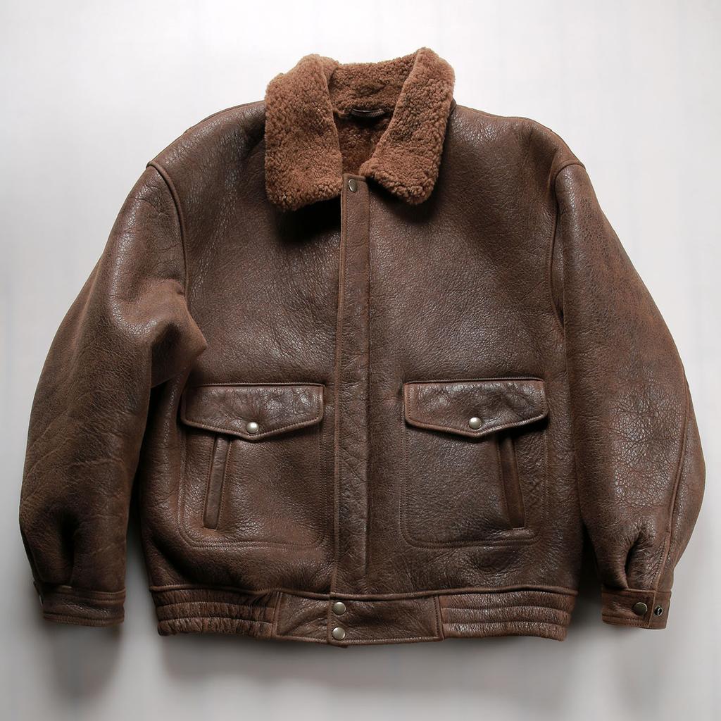 Men's American men's clothing winter lapel G fur integrated thickened short retro old sheepskin jacket