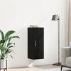 Wall Mounted Cabinet in Black Oak Effect 34.5 x 34 x 90 cm
