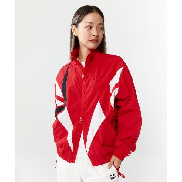 Reebok Vector Flash Spliced Outdoor Casual Zip-Up Windbreaker Women Outerwear Red REJU4EJ30R2