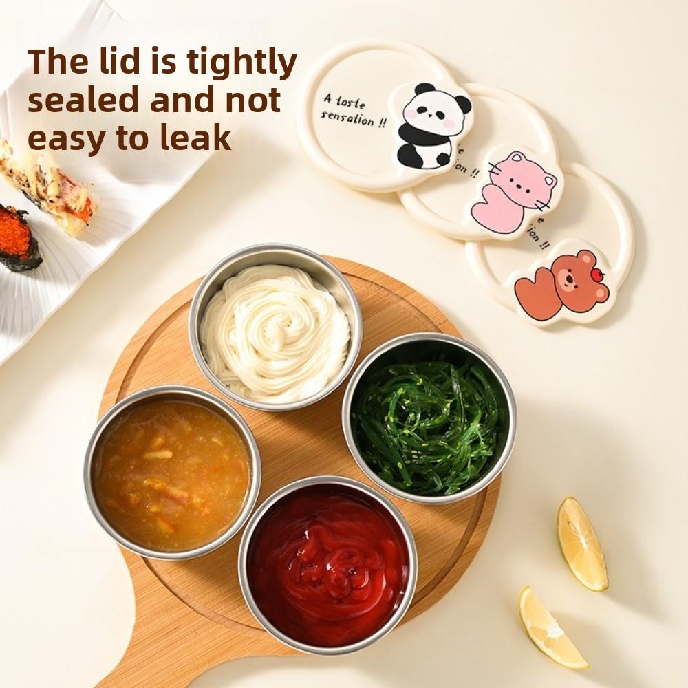304 Stainless Steel Storage Containers Easy Clean Dipping Dish Portable Sauce Cup  Food Storage