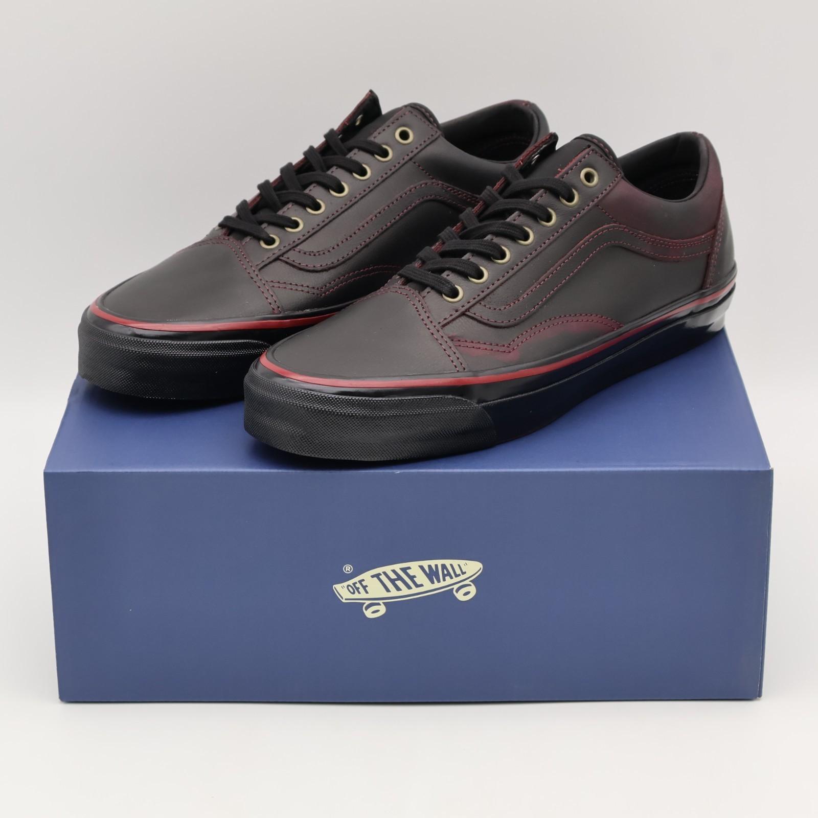VN000EDAKRK Vans Premium Old Skool Leather Dark Red Black Tania Cruz (Men s) 10