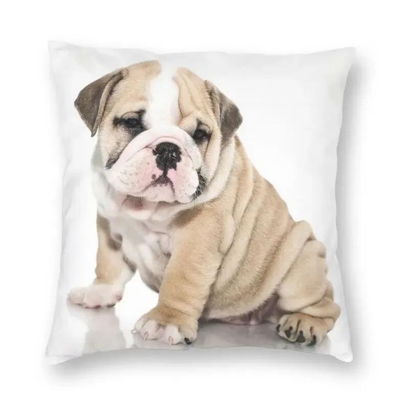 Pet Dog Funny Puppy Floor Pillowcase Living Room Home Decor Nordic English Bulldog Cushion Cover