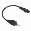 5‑15P Male to IEC320 C5 Female Power Cord 18 AWG 0.3m AC Power Short Cord for Computers