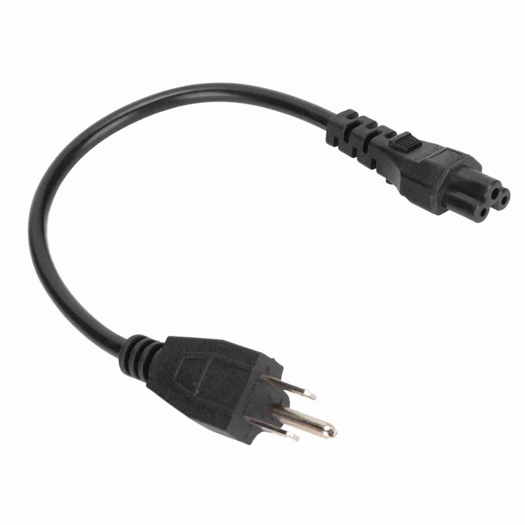 5‑15P Male to IEC320 C5 Female Power Cord 18 AWG 0.3m AC Power Short Cord for Computers