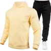 2025 Men's Trendy Hooded Pullover Set: Thick Loose Fit for Autumn/Winter Running