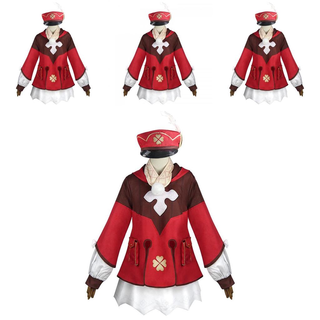 Authentic Genshin Impact Klee Cosplay Full Set Costume With Detailed Party Outfit
