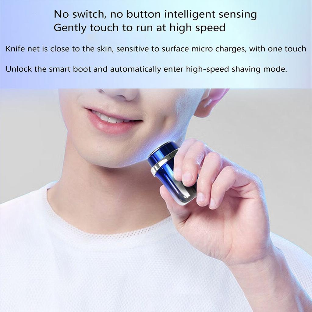 1ks-Nový inteligentní indukční holicí strojek bez spínače, pánský elektrický voděodolný mini holicí strojek