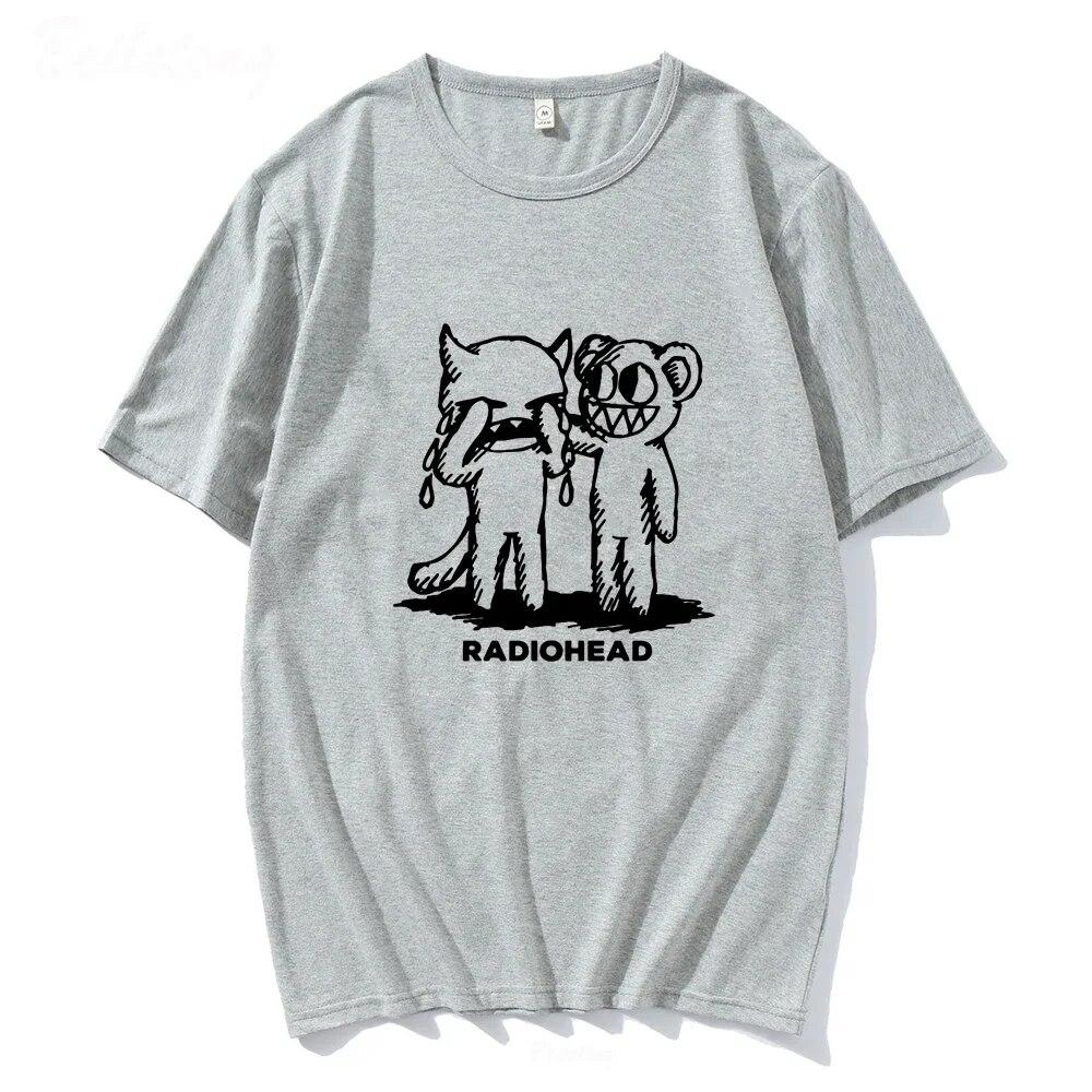 2023 Radiohead T Shirt Unisex Cotton Indie Rock Band Boy Hip Hop Oversized Tops Summer WomenTee Vintage Children High Quality Print