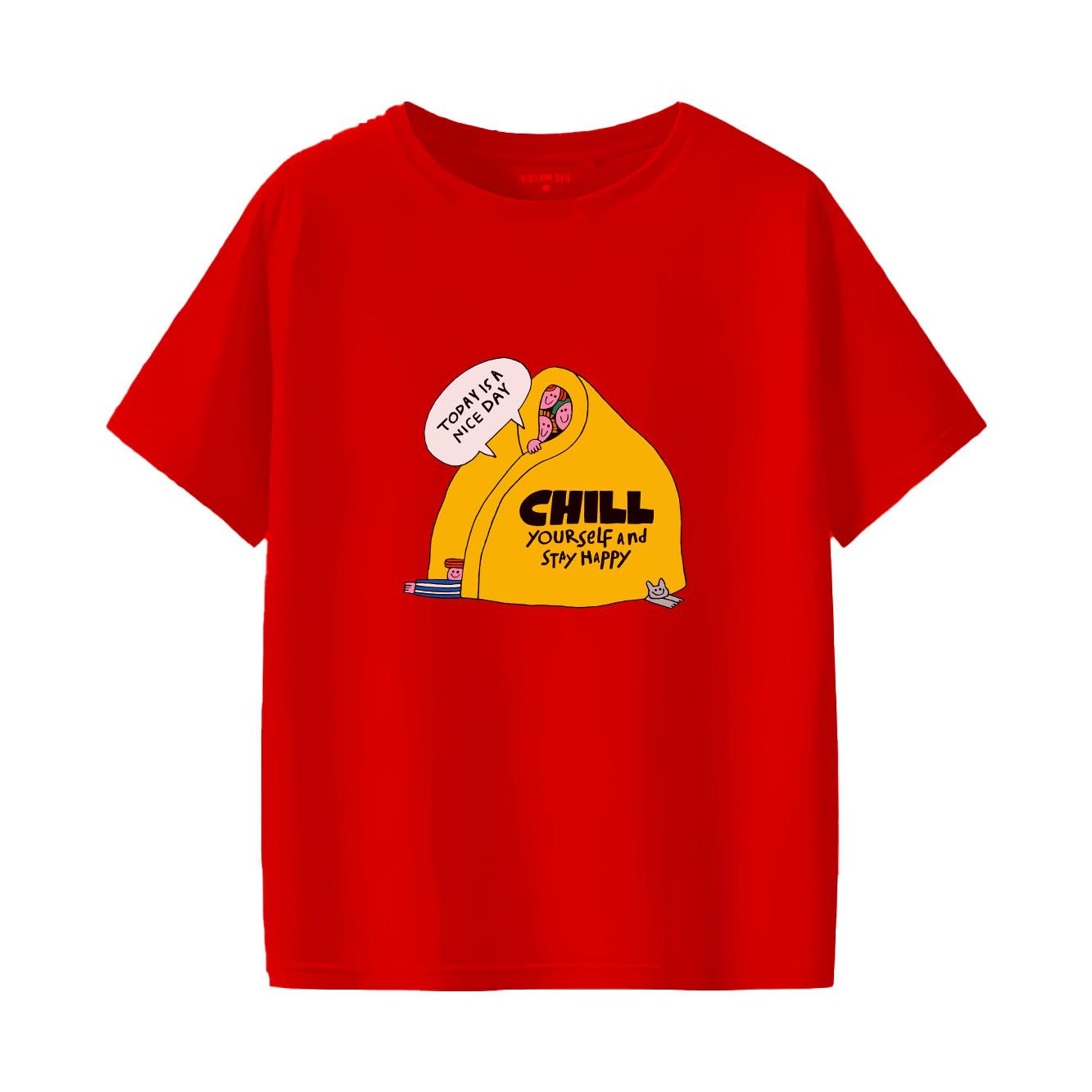 

Fun cartoon printed short sleeved round neck versatile fashion Womens Tshirt for spring and summer 4XL