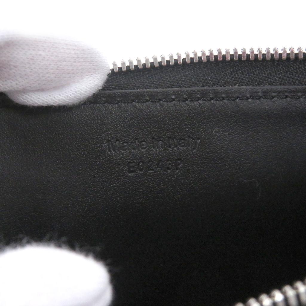 Great BERLUTI Card Case Core Logic Calligraphy Scritto L-shaped zipper Burgundy Used