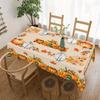 Fall Harvest Pumpkins Maple Leaves Rectangle Tablecloth for Table Decor Reusable Kitchen Dining Tablecloth Autumn Decorations