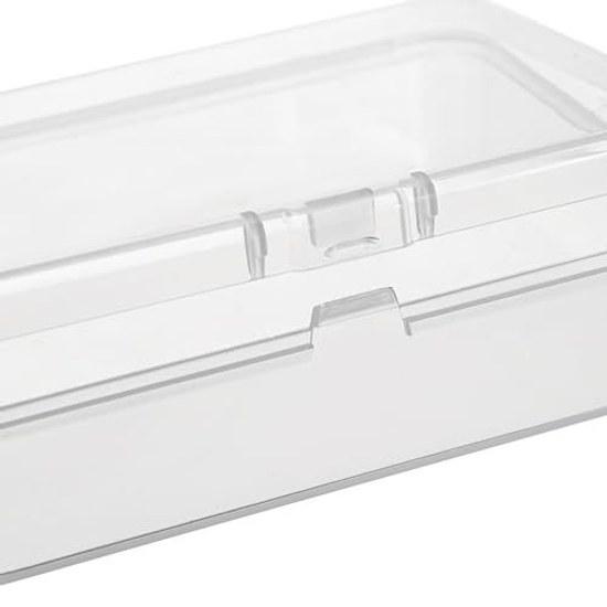 Sumnacon Small Item Storage Transparent Case Mini Box Divided Plastic Desktop Lightweight Convenient Carrying White Set 4