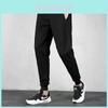 Mens Casual Pants With Elastic Waist And Zipper Pockets For Autumn Winter Fashion