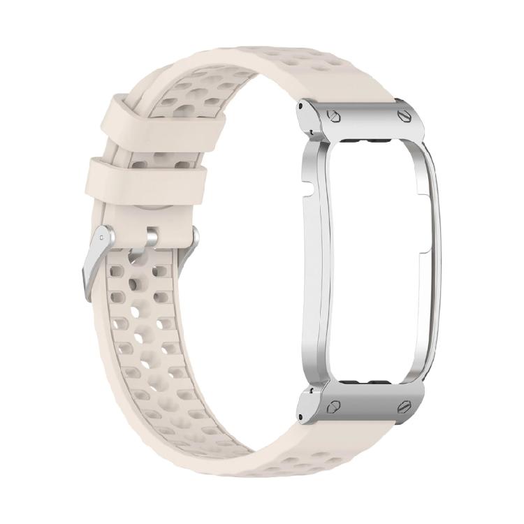 Model-Specific Replacement Band with Metal Protective Frame, Multiple Adjustment Holes and Open Silicone Design for CIRQA