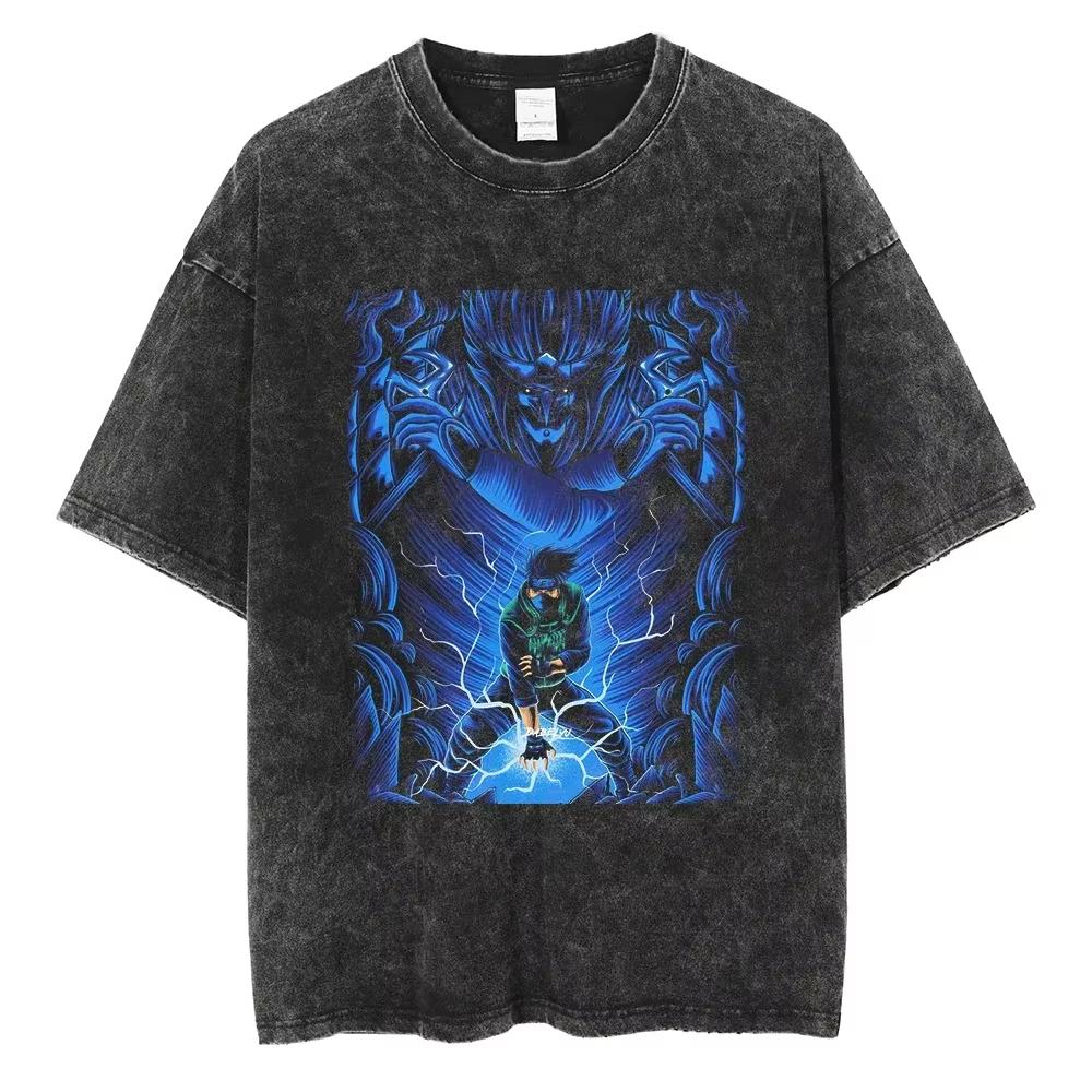 New Hip Hop Vintage Tshirt Men Streetwear Harajuku Japanese Anime Print Tshirt Summer Fashion Short Sleeve Cotton T Shirt