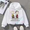 Snoopy children's hooded sweatshirt for boys, girls, casual top with cartoon print, long sleeve, autumn/winter collection
