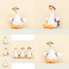 Cute White Goose Plush Toy Keychain Cartoon Duck Doll Backpack Accessory