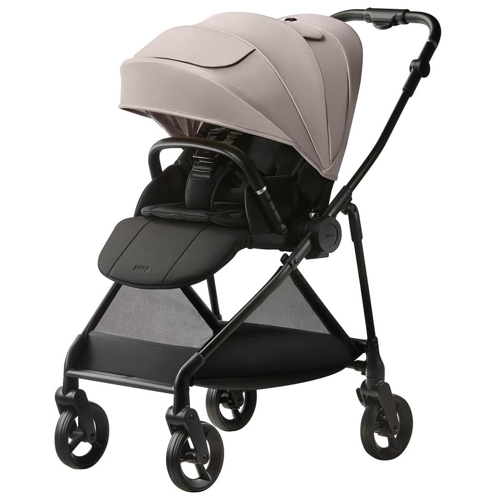 Aprica Luce Free AB A-Type Stroller, for ages 1 month to 36 months, lightweight, double-facing, four-wheel free-wheeling (beige) [2024 model],