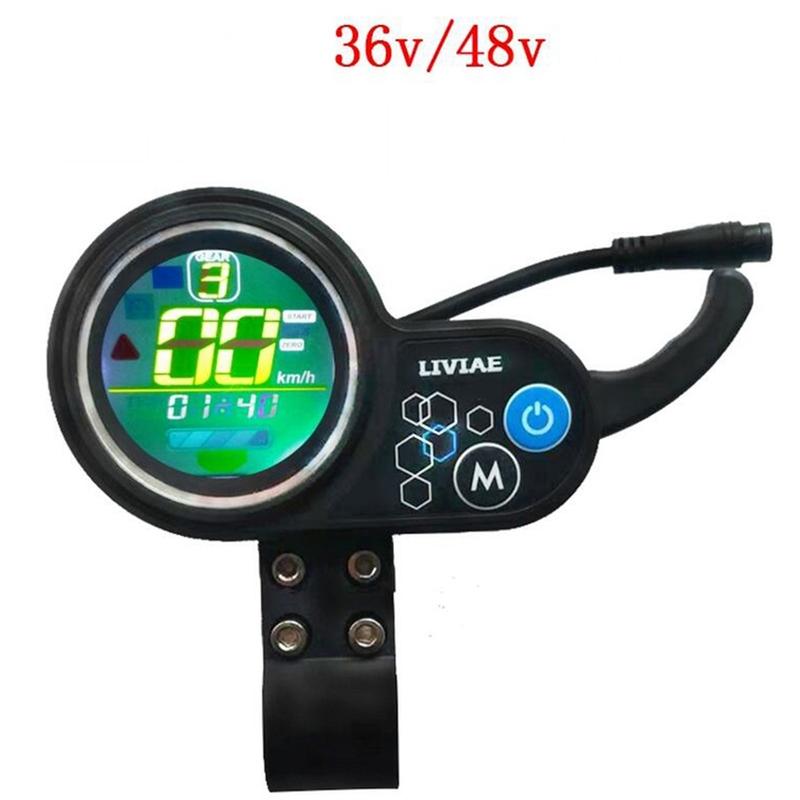LIVIAE 36V-48V 350W Motor Bezuhlíkový Ovladač LCD Displej Panel Palcový Plyn Elektrická Kola Koloběžka