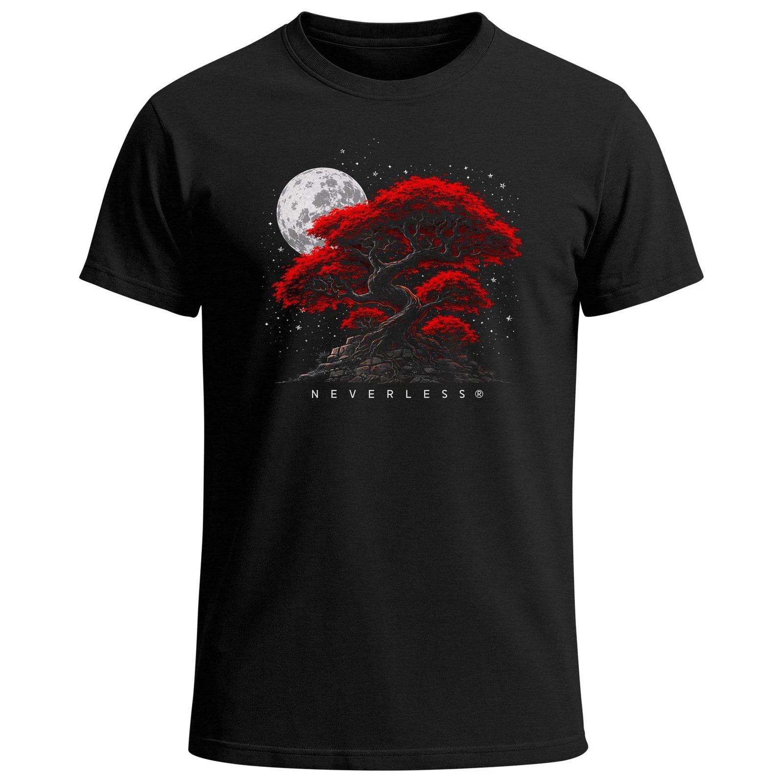 Bonsai Tree Graphic Print Nature Illustration Calm Balance Fashion Mens T-Shirt S