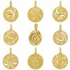 Minimalist 12 Constellations Stainless Steel Pendant Necklace - Hollow Round Sweater Chain
