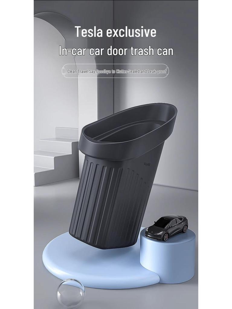 Silicone Trash Can & Slot Storage for Tesla Model Y3 Facelift