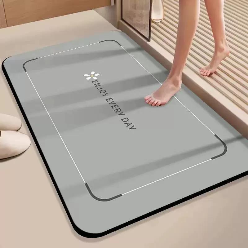 Diatom Mud Absorbent Floor Mat Bathroom Toilet Door Entry Non Slip Foot Mat Toilet Toilet Carpet