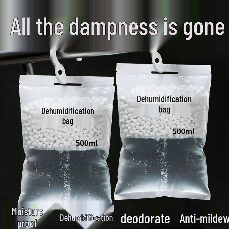 Hanging Indoor Dehumidifying Bag - Moisture Absorber & Mold Preventer for Dorms and Homes