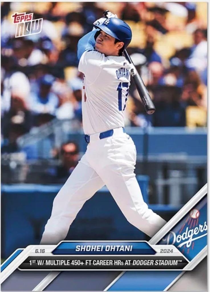 Topps 308 Shohei Ohtani Dodgers First Home Run Commemorative Card at Dodger Stadium Back-to-Back