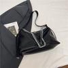Fashion Chain Shoulder Bag Hobo Design Underarm Handbag Solid Pu Leather Ladies Bag Large Capacity Dumpling Crossbody Tote Bag