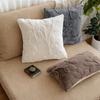 Imitation Plush Jacquard Pillow, Simple Solid Color, Home Living Room, Sofa Cushion, Bay Window, Bedside Cushion, Backrest, Removable and Washable