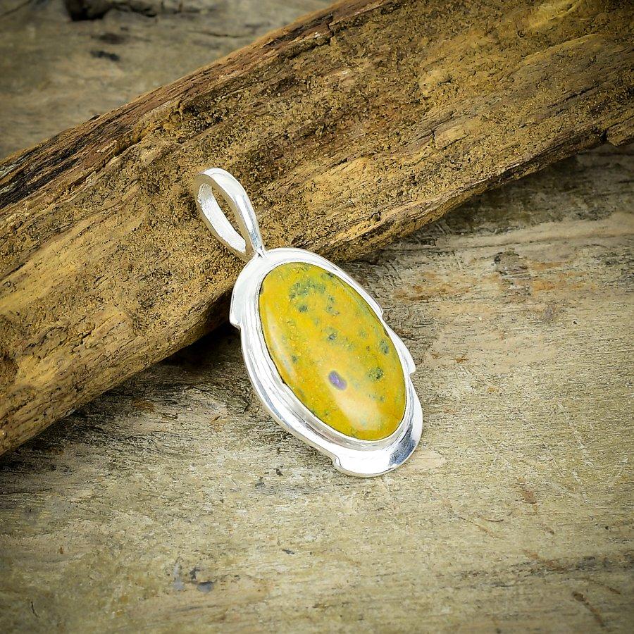 

Stichtite Stone Gemstone Handmade 925 Sterling Silver Jewelry Pendant 1.77 M-108