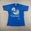 Vintage Jerzees T Shirt Mens XL Blue Fisherman Cartoon When the Going Gets Tough