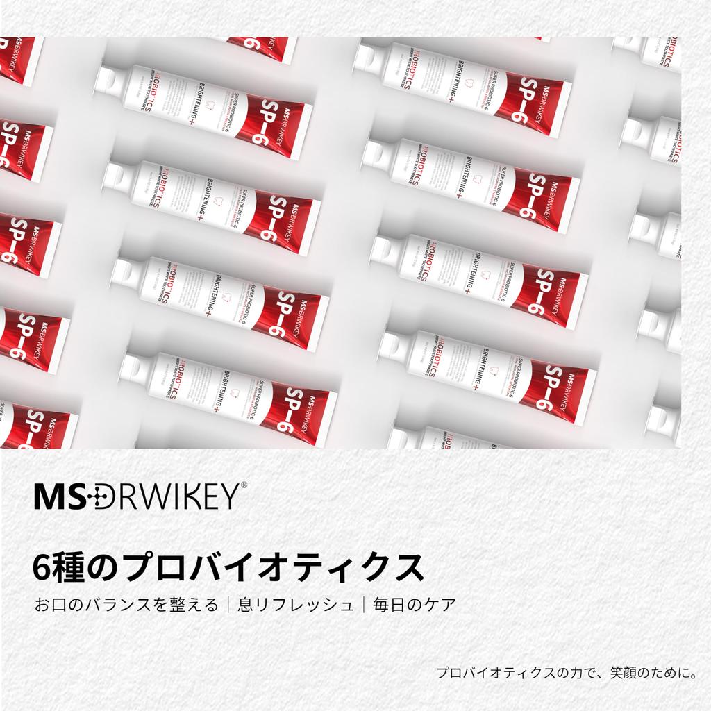MSDRWIKEY SP-6 Whitening Toothpaste Contains 6 Types of Probiotics Yellowing Care & Bad Breath Care Daily Toothpaste 130g (3)
