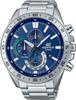 Casio Edifice Chronograph Analog Blue Dial Stainless Steel Band Made of stainless Men's EFV-620D-2AVUDF. steel. Classic.