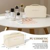Stylish High-Grade PU Leather Makeup & Toiletry Travel Bag with Large Capacity