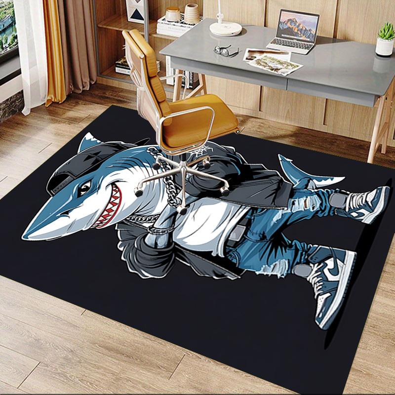 1pc shark streetwear Carpet, Office Rug Outdoor Mat Home Decor Area Carpet Festival