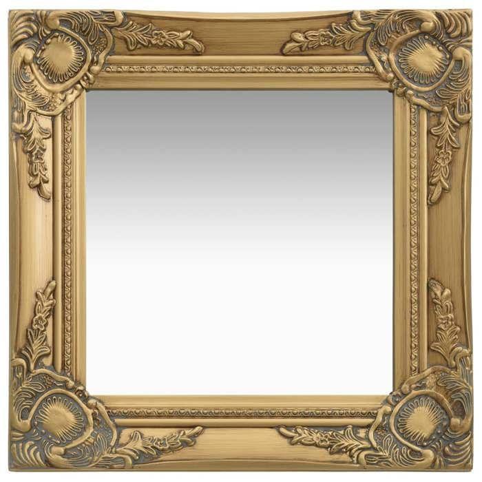 VidaXL Wall Mirror Baroque Style 40x40 Cm Gold 320305