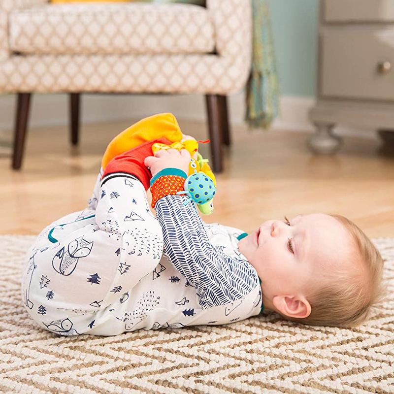 Pädagogisches Baby-Rassel-Armband & Socken-Set für Neugeborene (0-1 Jahr)