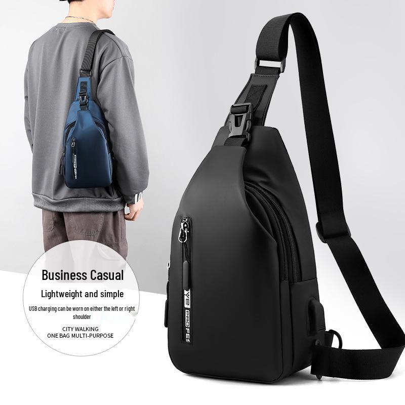 

Мужская повседневная сумка кроссбоди в корейском стиле для занятий спортом на открытом воздухе чёрный