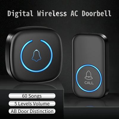 Wireless Doorbell Intelligent Welcome Door Bell 300M/984 FT Remote 60 Songs Melodies Home Smart Doorbell US EU Plug Optional