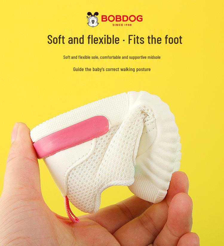 Babudou Toddler Shoes: 2026 Spring Mesh Breathable Non-slip Sports Shoes for Boys and Girls