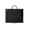 Gucci Off The Grid Logo Leather Tote Bag Men Tote Bag Black 630353-H9HAN-1000