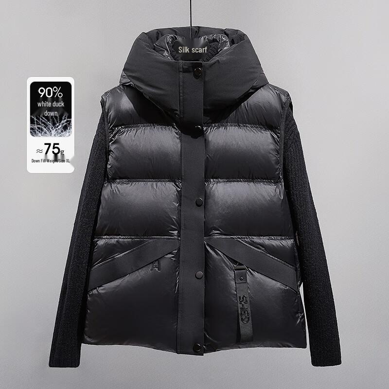 

Sibashe Women s Hooded Loose Fit 90% Down Vest L