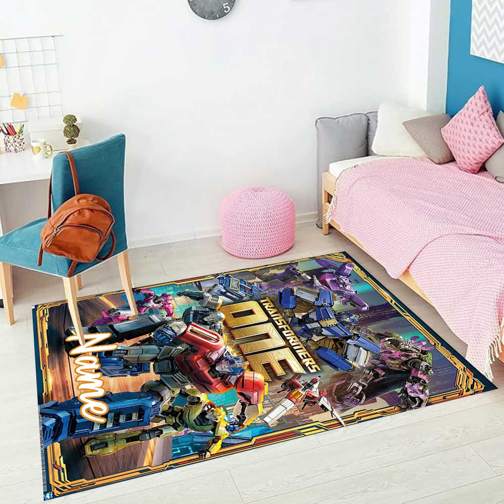 Transformers Fans Customize your name rug, office chair cushion, home bedroom living room gift.